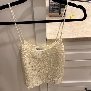 STAUD Ivory Knit Camisole
